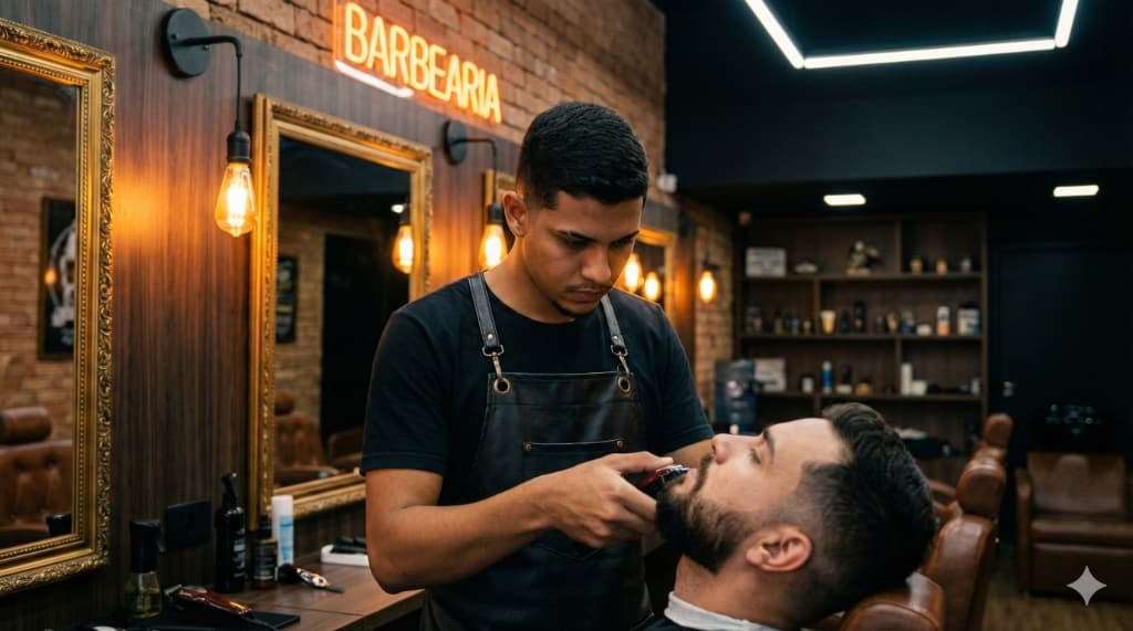 Cliente agendando horário pelo celular