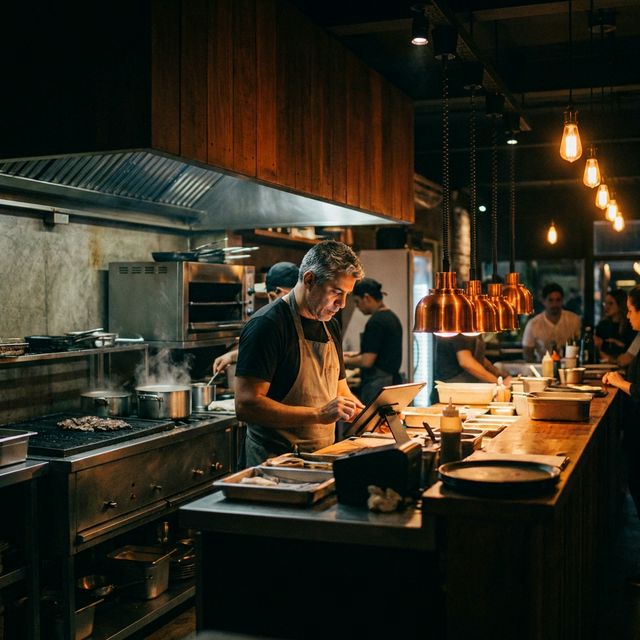 Tablet mostrando pedidos organizados sem precisar digitar tudo.